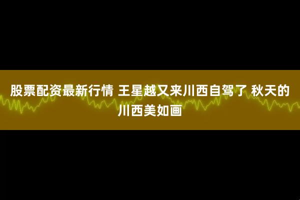 股票配资最新行情 王星越又来川西自驾了 秋天的川西美如画